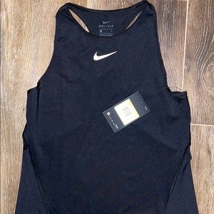 Black Nike High Neck Racer-Back tank top